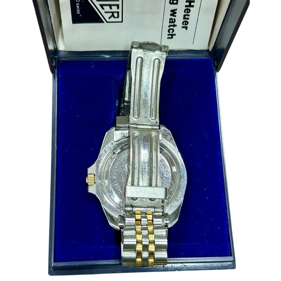 Vintage Heuer Professional 200 Meters Two-Tone Diver Watch w/ Box & Papers - Picture 4 of 9